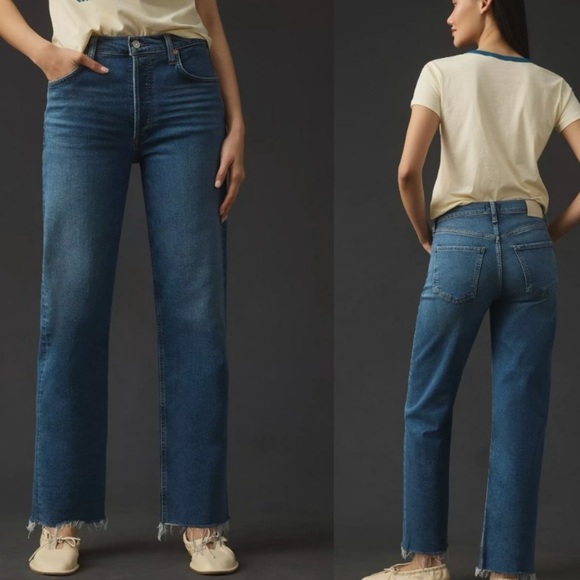 Citizens of Humanity Florence Wide Leg Straight Jeans Size 26 - Picture 1 of 13